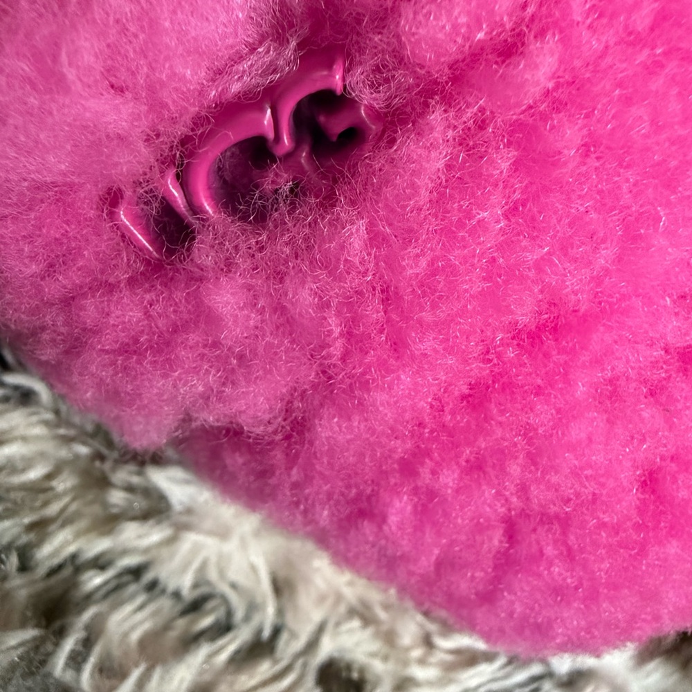 UGG Vibrant Pink Fluffy Slippers